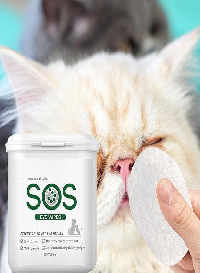 VALUEVIBES Cat & Dog Eye and Ear Care Wipes | Gentle Pet Cleaning Cloths for Daily Hygiene | Tear Stain & Surface Dirt Removal for Sensitive Skin (100-Pack) (Eye Wipes(100count)) - Image 3